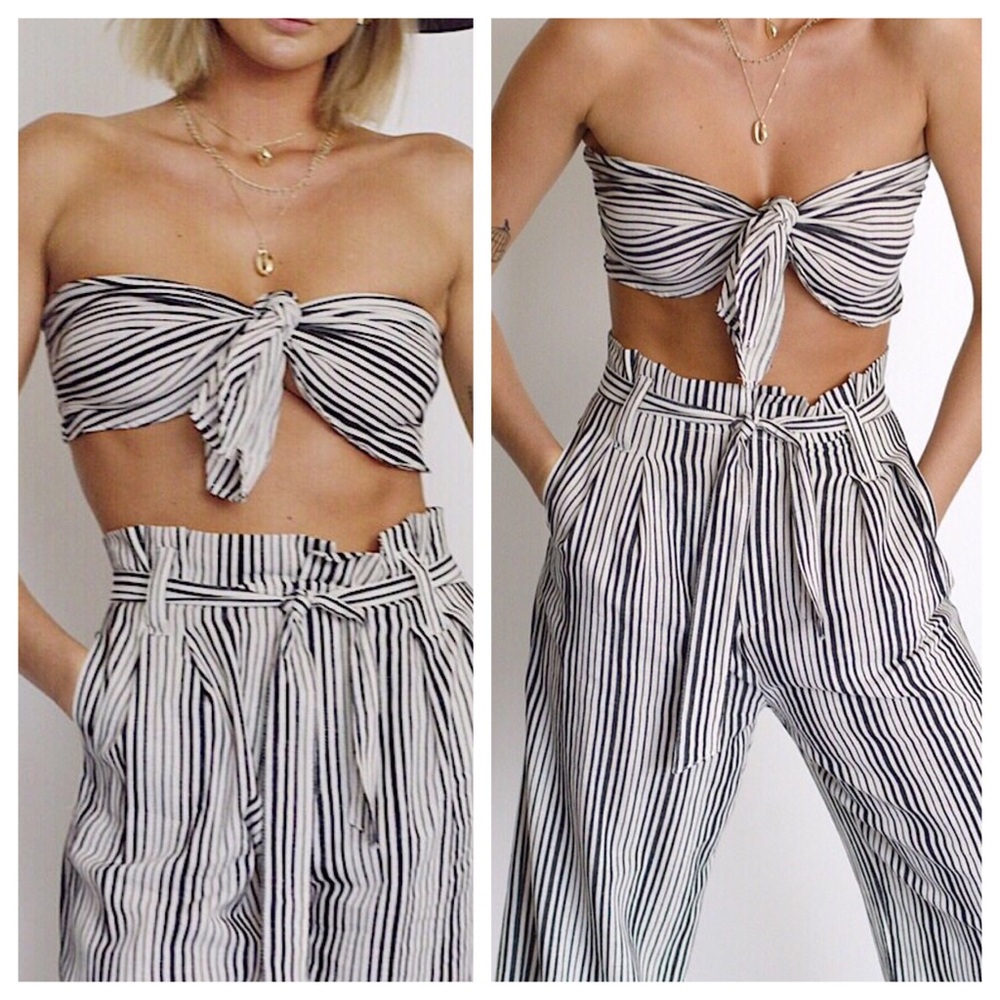 LAST ONE Smocked Bandeau Top - Picture 3 of 7